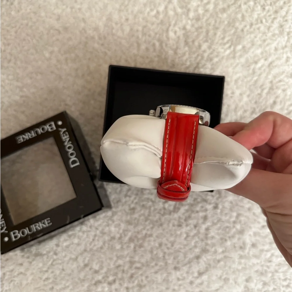Dooney & Bourke Red and Silver Smartwatch with Classic Design